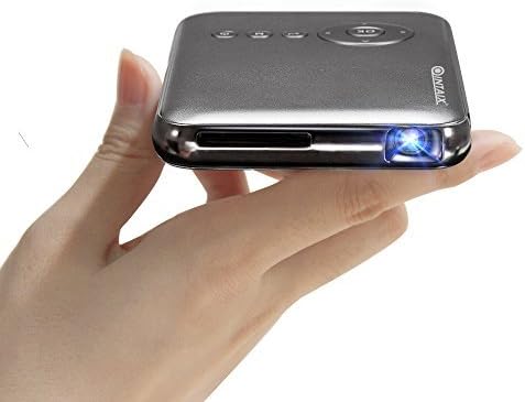 QINTAIX Smart Android Pico Mobile Projector,HD Input with Auto Vertical Keystone Correction,Full HD 1080P,Miracast and Airplay Function,Slim Wireless HD DLP Bedroom Cinema Theater Projector