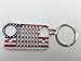 Cococart Jeep Grill Key Chain Keychain Keyring CJ JK TJ YJ XJ-304 Stainless Steel (American Flag)