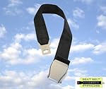 E4 SAFETY CERTIFIED Adjustable 7-24" Airplane Seatbelt Extender - FITS ALL AIRLINES except Southwest - FREE VELOUR POUCH