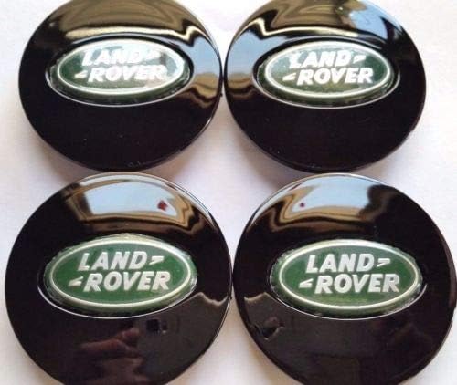 Land Rover, 4 X, Center Cap, HubCap, Black Oval, Green Chrome Logo, 63MM, LR2, LR3, LR4, Range Rover, Sport, EVOQUE, Free Lander, Discovery, Defender