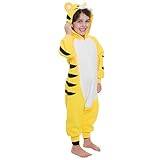 Silver Lilly Kids Tiger Animal Costume - Childrens Plush One Piece Pajamas (T)