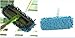 King's Deal- Tm 4pcs (2 Pairs) Dust Floor Cleaning Slippers Shoes Mop House Clean Shoe Cover Multifunction (2 Pairs Blue)