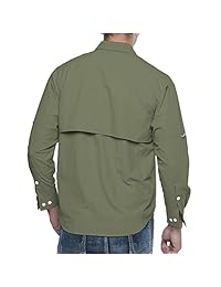 Jessie Kidden   Camisas de pesca para hombre, secado rápido, protección UV, manga larga, para trabajo, viaje, vela, golf, militar