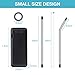 CHARMINER Collapsible Straw Reusable Stainless Steel, Folding Drinking Straws Food-Grade Portable Set Stainless Steel Case with Cleaning Brush Keychain Hole,for Household,Outdoor(2pc)