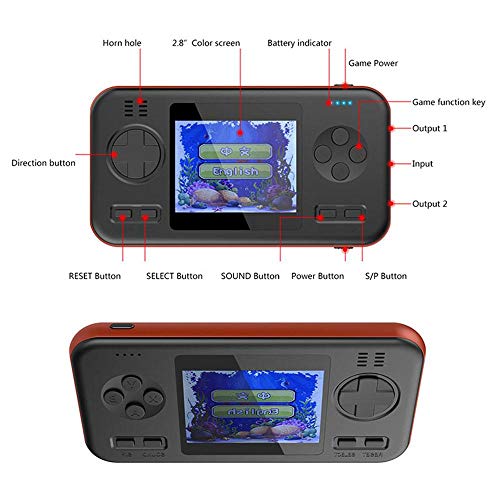 MOGOI Game Handheld Console Retro Mini Video FC PVP Game Player Gameboy 416 Games Travel Portable Gaming System Built-in 8000mah Power Bank Charger USB C Fast Charging Type C, 2.8 Inch