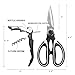 Heavy Duty Kitchen Shears Multi-Purpose Scissors with Blade Cover & Corkscrew Black/White