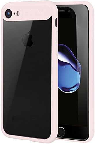 iPhone 8 case 2017 iPhone 7 2016 Phone Case Bumper Shockproof Full Protective Anti-Scratch Resistant Transparent Back 4.7 Inch ( Pink )