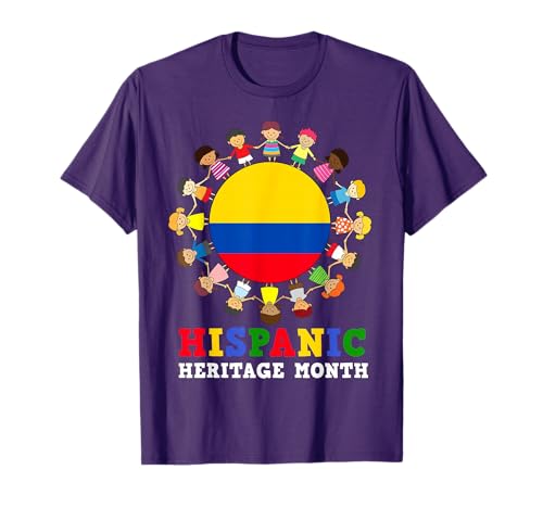 Colombian Flag Hispanic Heritage Colombia Boy Girl Kids T-Shirt