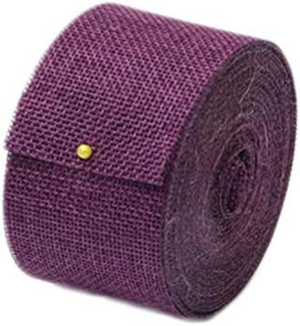 Cdet 1 X 10M Rustic Jute Burlap Ribbon Roll Hessian Craft DIY Ribbon Band Wedding Party Decor Dark Purple