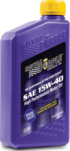 Royal Purple 12154 API-Licensed SAE 15W-40 High Performance Synthetic Motor Oil - 1 qt. (Case of 12)