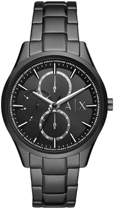Amazon.com: A|X Armani Exchange Men's Two-Hand Black Stainless