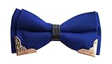 Men's Royal Blue Dress up Great for a Wedding Pre Tied Formal Suit Linen Bow Tie