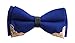 Men's Royal Blue Dress up Great for a Wedding Pre Tied Formal Suit Linen Bow Tie