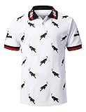 URBANCREWS Mens Hipster Hip Hop Embroidered and Printed Polo T-Shirt (Various Styles)