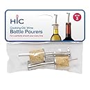 HIC Pourers with Natural Cork Inserts, Set of 2