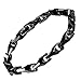 Urban Jewelry Classy Men's Solid Heavy Wheat Tungsten Carbide Bracelet - 3 Sided Links (9 inch,Black)
