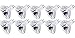 Pack Of 10 50MR16//FL 50Watt, 12 Volt, MR16, 12V, EXN 50W GU5.3 Bi-Pin Base, Halogen Flood Light Bulb