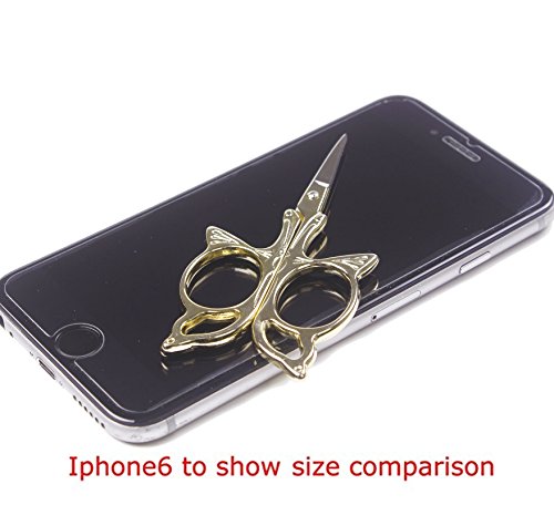 BIHRTC Gold Stainless Steel Sharp Tip Classic Stork Scissors Crane and Butterfly Design Sewing Scissors DIY Tools for Embroidery, Sewing, Craft, Art Work & Everyday Use