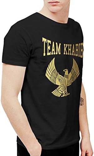 Gzhihine WSKTS Men's Team Khabib Nurmagomedov Cool Outdoor Black Tee Short Sleeve