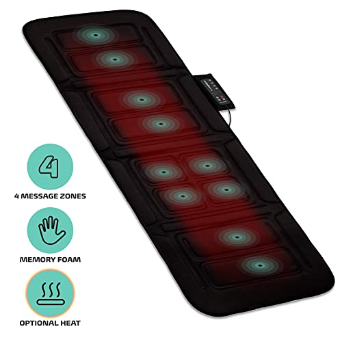 Full Body Vibrating Massage Mat 10 Motor Vibration Mattress Pad with Warmth for Back Pain
