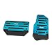 uxcell 2 Pcs Black Blue Plastic Metal Nonslip Pedal Cover Set for Car