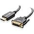 Cable Matters Gold Plated DisplayPort to DVI Cable, 6 Feet