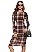 MAKEMECHIC Women's Elegant Long Sleeve Wear to Work Business Cocktail Pencil Dress