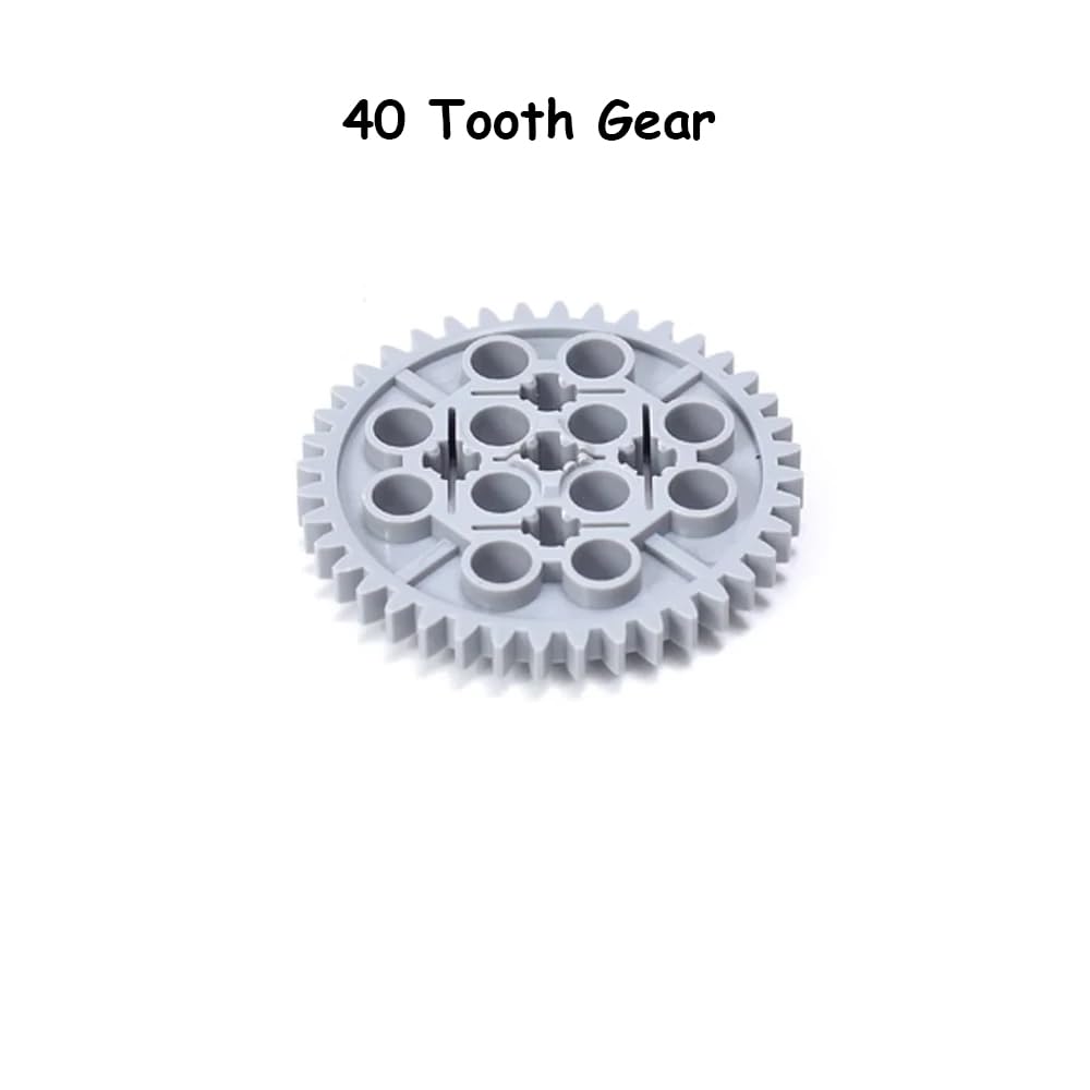 16PCS MOC Technical Gears Pack Compatible with Stnadard Building Block Assortment Kit 8/16/24/40 Tooth Gear