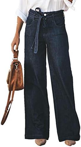 GALMINT Women's Fashion High Waisted Wide Leg Bootcut Slim Denim Flare Bellbottom Jeans