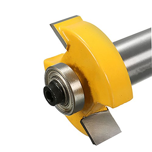 Yakamoz 1/2 Inch Shank Rabbeting Router Bit Rabbet Router Bit Set with 6 Bearings Set for