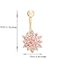 Lisli Belly Button Rings Crystal Rhinestone Flower Jewelry Navel Bar Body Piercing