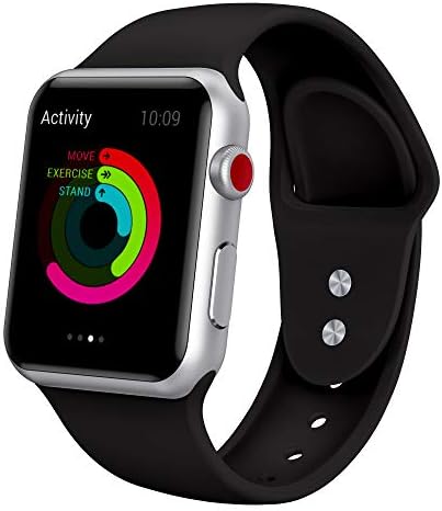 Yimzen Band Compatible Apple Watch 38mm 40mm 42mm 44mm, Soft Silicone Replacement Sport Band iWatch Strap Compatible Apple Watch Series 4 Series 3 Series 2 Series 1, S/M M/L Size