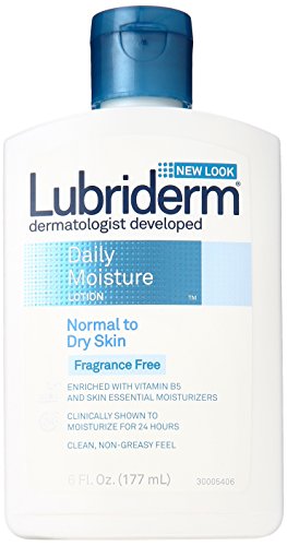 Lubriderm Daily Moisturizer Lotion, Normal to Dry Skin, Fragrance Free, 6 Fluid Ounce (Pack of 6)