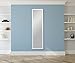Plaza Astoria PA66WT Wall Mounted Over The Door Super Sized Jewelry Armoire Storage Cabinet with Vanity Full Length Dressing Mirror, White