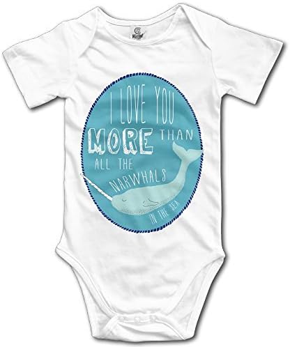 Love You More Than All The Narwhals Boys Girls Baby Onesies Outfits Organic