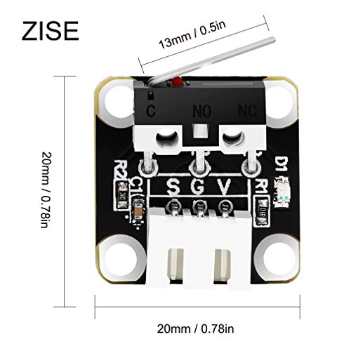 5 Pack 3D Printer Part Accessories Limit Switch Mechanical Switch Module Endstops Switch for RepRap CR-10 10S Ender 3 Pro S4 S5 Series by MXRS