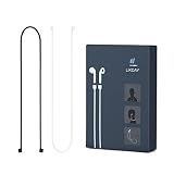 LIKDAY AirPods Strap 22" Silicone Anti-Lost Wire Cable Connector for AirPods Pro/2/1 Neck Rope for Wireless Earphone (White+Black)