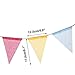 Boao 48 Pieces 36 Feet 4.9x6.7 Inch Colorful Pennant Flags Banner Imitated Burlap Bunting Banner Triangle Flag Garland for Classroom Birthday Carnival Wedding Party and Festival Decor(Pastel Color)