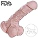 7.2 Inches Realistic Dildo - Bombex Ultra-Soft Silicone Dildo with Strong Suction Cup for Hands-Free Play, Life-Like Huge Dildo Toys for Women