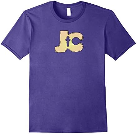 Mens JC Jesus Christ Bubble Cross T-Shirt 2XL Purple