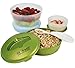 Fit & Fresh Perfect Portion Kit, Value Set Includes Reusable Portion Control Containers with Removable Ice Packs, BPA-Free Food Storage for School, Work, On-the-Go Snacks