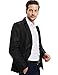 Pishon Men's Blazer Jacket Lightweight Casual Slim Fit One Button Sport Jackets, Black, Tag Size XXXXL=US Size L