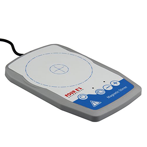 Four E's Scientific Ultra-flat Magnetic Mini-Stirrer with Stirrer Bar 15-1500rpm,US Plug