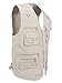 LUSI MADAM Men's Poplin Outdoors Travel Sports Pockets Vest US XL/Asia 4XL Off-White