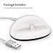Sinjimoru iPhone Dock Including Cable for iPhone. Convenient and Sturdy Silicone Docking Station in Modern Design for Office and Home. Sync Stand Flat for iPhones White