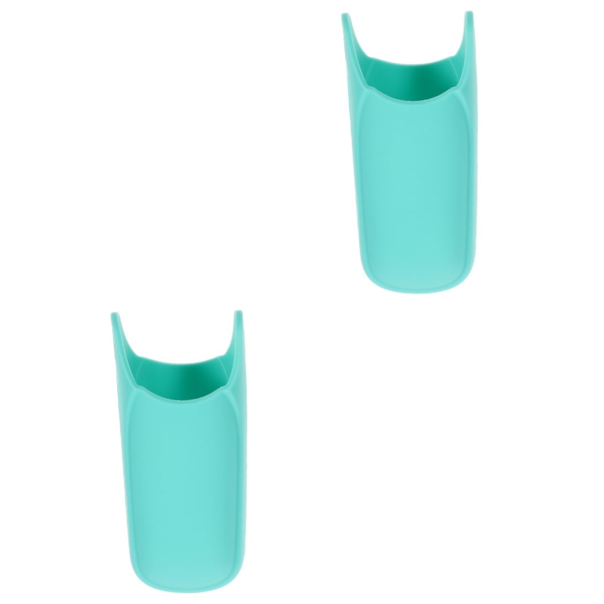 2pcs Thermal Cover Heat Cover Hot Tool Holder Curler Holder Hair Curler Handle Cover Protection Silica Gel Light Green