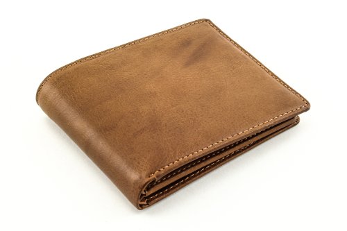 Italian Cow Leather Classic Bifold Multi Credit Card Wallet
