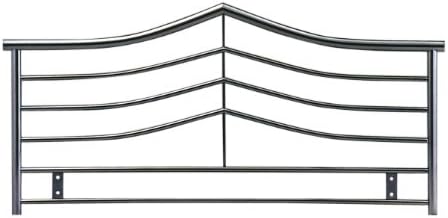 Metal Kingsize Headboard in Black Nickel (Smoked Chrome) finish