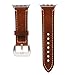 AutumnFall Luxury Leather Wristband with Metal Clasp and Adapters for Apple Watch Series 1, Series 2 38mm (Brown)