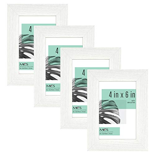 MCS Studio Gallery Frame, White Woodgrain, 4 x 6